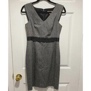 Banana Republic Gray Stretch Sleeveless V-Neck Sheath Dress Women's Size 2